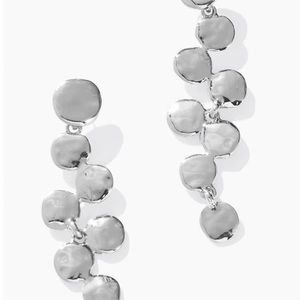 Pretties Stella & Dot Silver Discs Convertible Mini Statement Earrings New